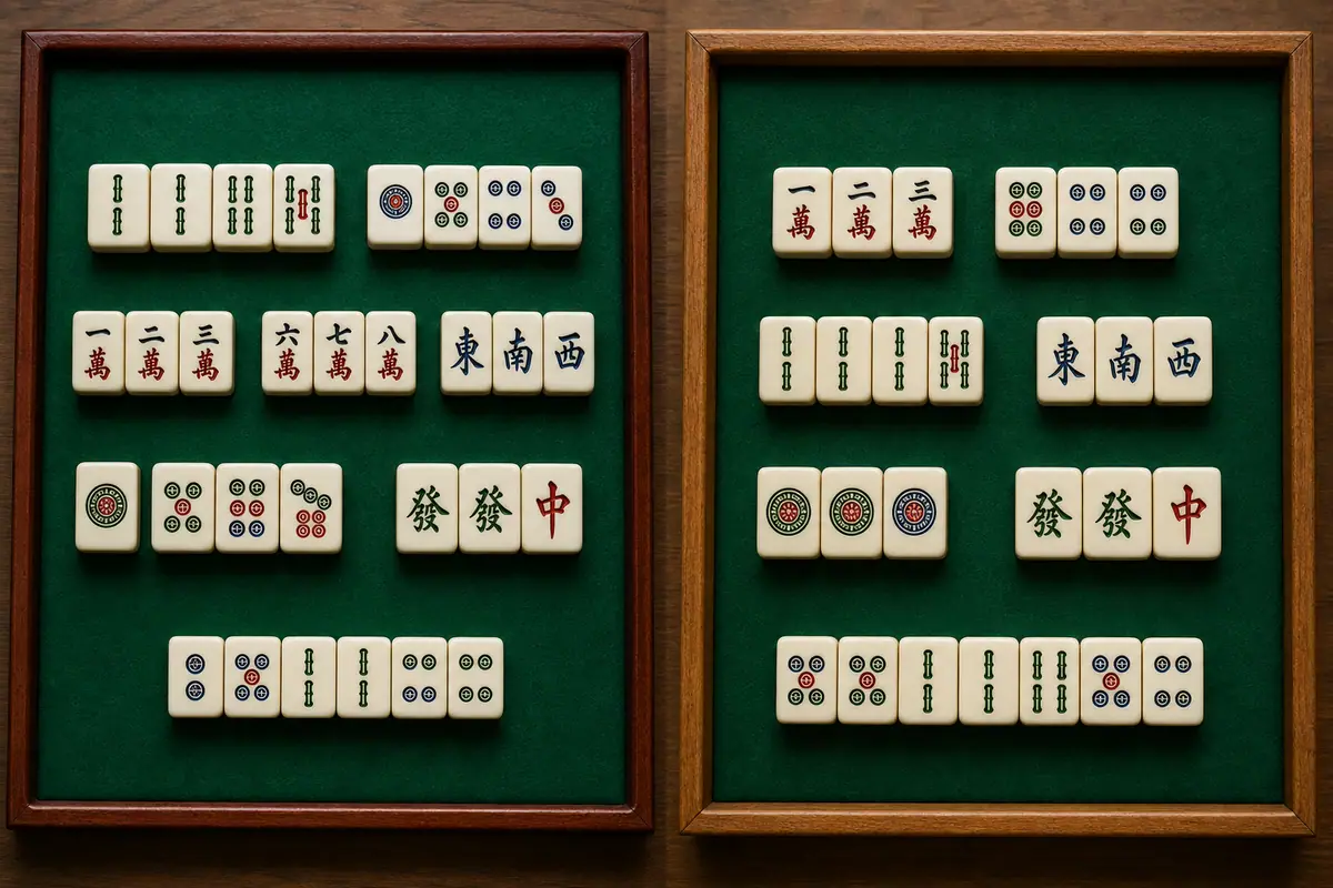 Side-by-side meld layouts clarify compare pages without fake leaderboard art.